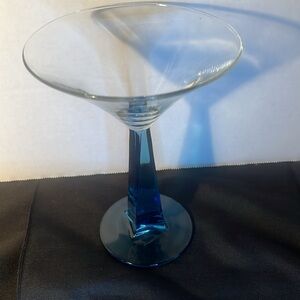 Vintage Bombay Sapphire Gin Martini Liquor Cocktail glasses set of 2. Rare find